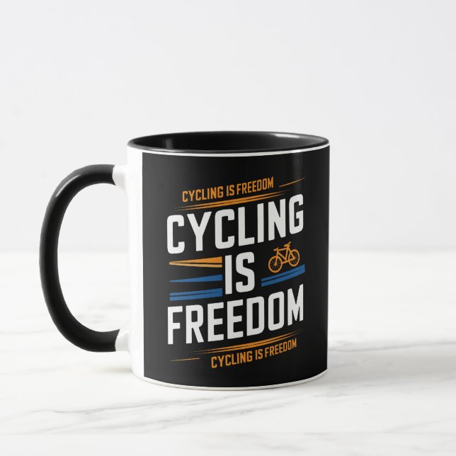 Cycling is Freedom  Mug (Left)