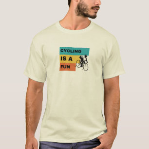 Cycling Is Fun T‑Shirt – Bold Retro Cycling Graphi T-Shirt
