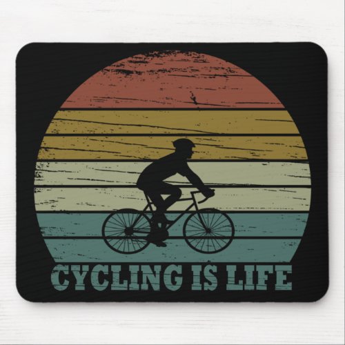 cycling is life motivational quotes mouse pad