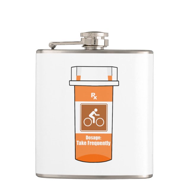Cycling Is My Drug Flask (Front)