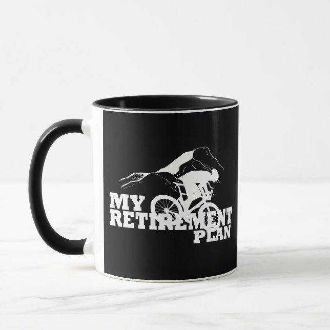 Cycling is my retirement plan mug (Left)