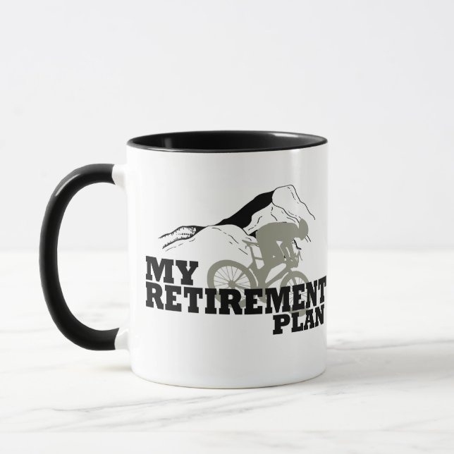 Cycling is my retirement plan mug (Left)