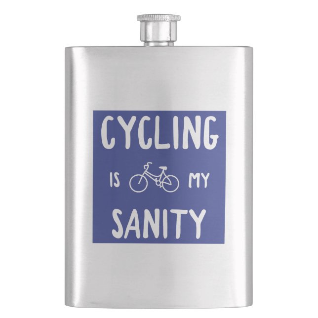 Cycling Is My Sanity Flask (Front)