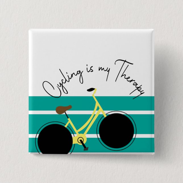 Cycling is my therapy  button (Front)