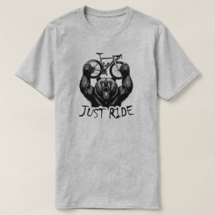 Cycling Just Ride Bear T-Shirt