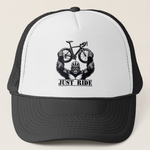 Cycling Just Ride Gorilla Trucker Hat