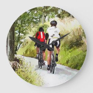 CYCLING LARGE CLOCK