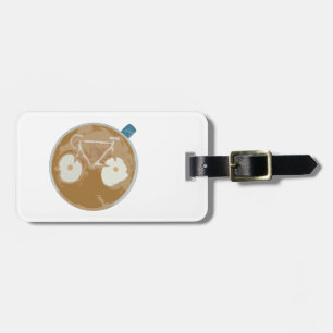 Cycling Latte Art Luggage Tag