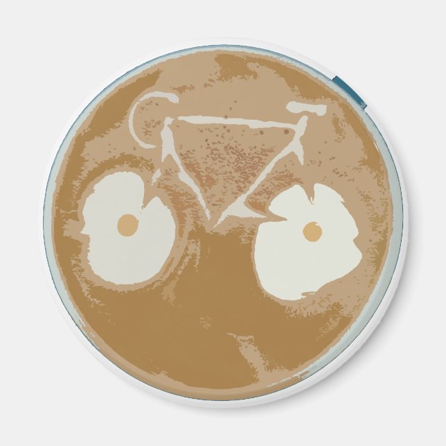 Cycling Latte Art Magnet (Front)