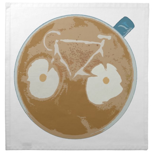 Cycling Latte Art Napkin (Front)
