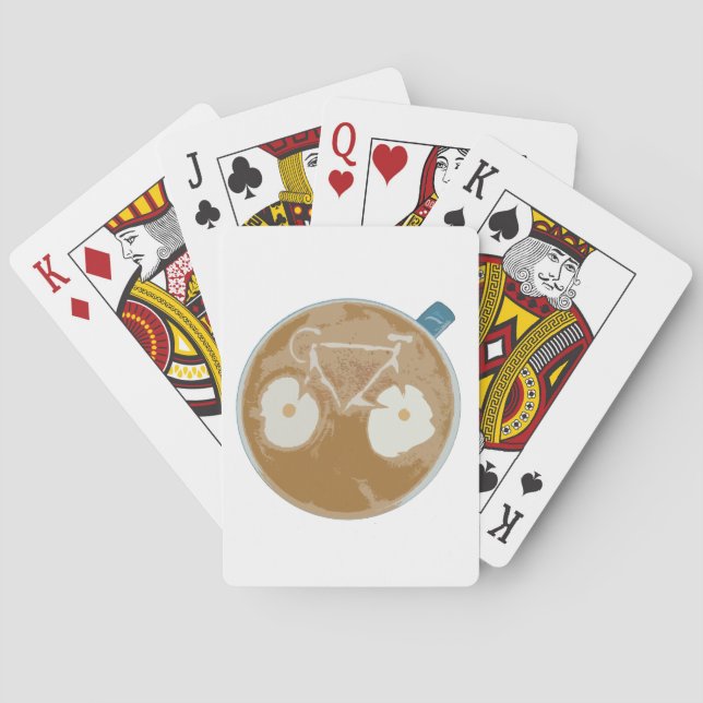 Cycling Latte Art Poker Cards (Back)