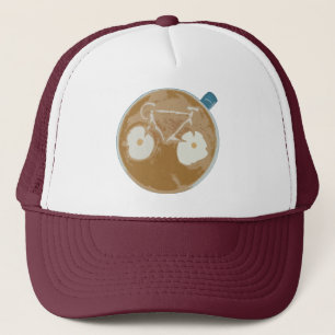 Cycling Latte Art Trucker Hat