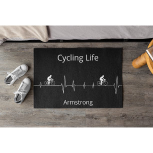 Cycling Life, Heartbeat customizable Doormat