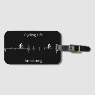 Cycling Life, Heartbeat customizable Luggage Tag