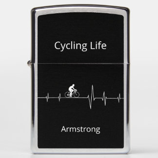 Cycling Life, Heartbeat customizable Zippo Lighter