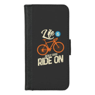Cycling - Life Is Really Good Ride On iPhone 8/7 Wallet Case