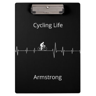 Cycling Life Personalized Heartbeat Design Clipboard