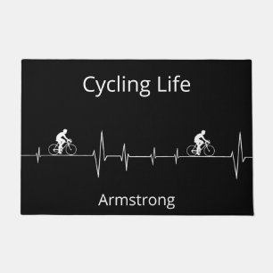 Cycling Life Personalized Heartbeat Design Doormat