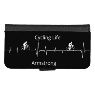 Cycling Life Personalized Heartbeat Design iPhone 8/7 Wallet Case