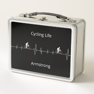 Cycling Life Personalized Heartbeat Design Metal Lunch Box