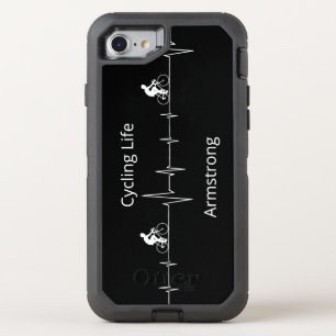 Cycling Life Personalized Heartbeat Design OtterBox Defender iPhone SE/8/7 Case