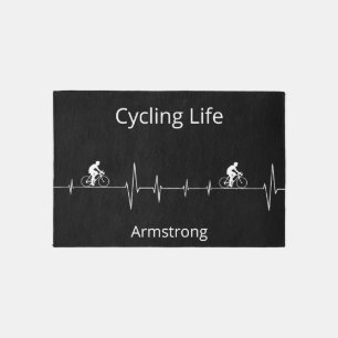 Cycling Life Personalized Heartbeat Design Outdoor Rug