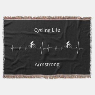 Cycling Life Personalized Heartbeat Design Throw Blanket