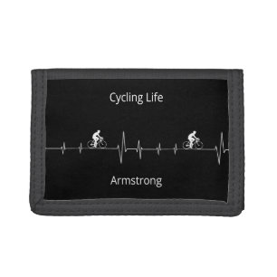 Cycling Life Personalized Heartbeat Design Tri-fold Wallet