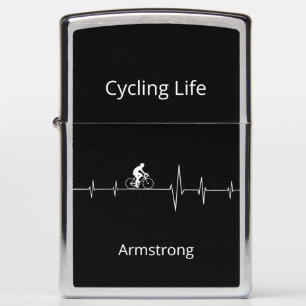 Cycling Life Personalized Heartbeat Design Zippo Lighter