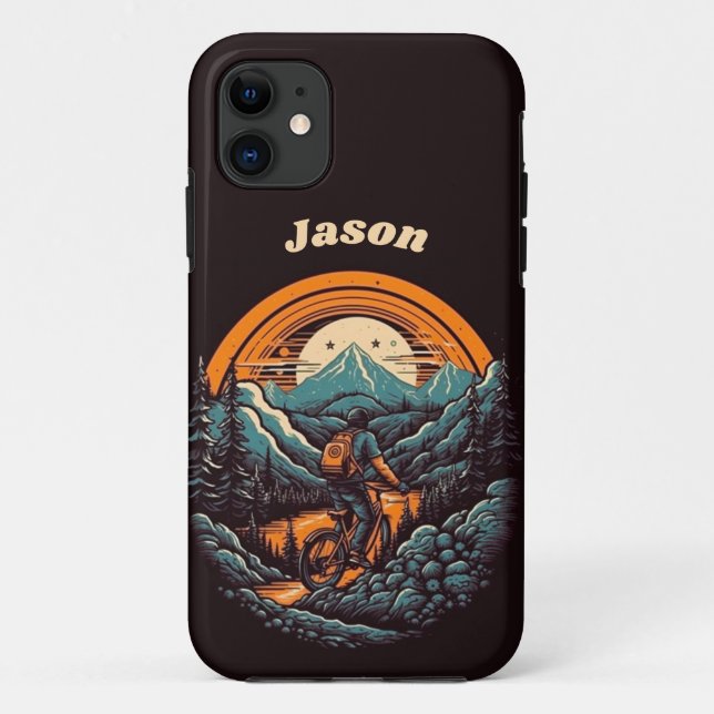 Cycling Life, retro customizable Case-Mate iPhone Case (Back)