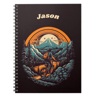 Cycling Life, retro customizable Notebook