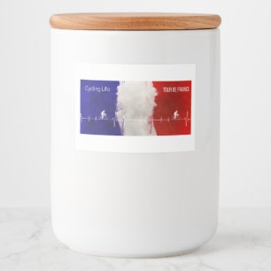 Cycling Life Tour de France Heartbeat French Flag Food Label