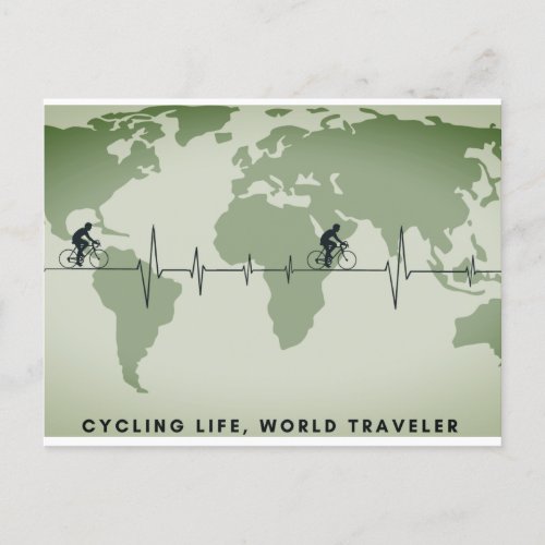 Cycling Life world traveler Postcard