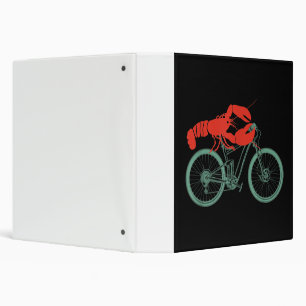 Cycling Lobster MTB Cycologist Funny Cyclist 3 Ring Binder