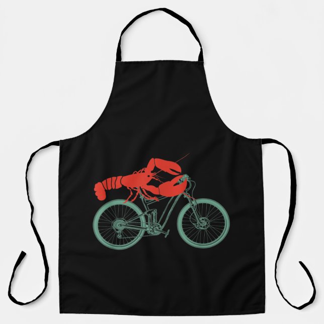 Cycling Lobster MTB Cycologist Funny Cyclist Apron (Front)