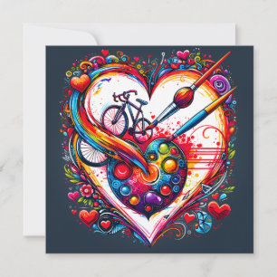 Cycling Love Valentine’s Day Gift Holiday Card