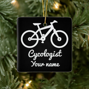 Cycling Lover Cycologist Personalized Gifts Ideas Ceramic Ornament