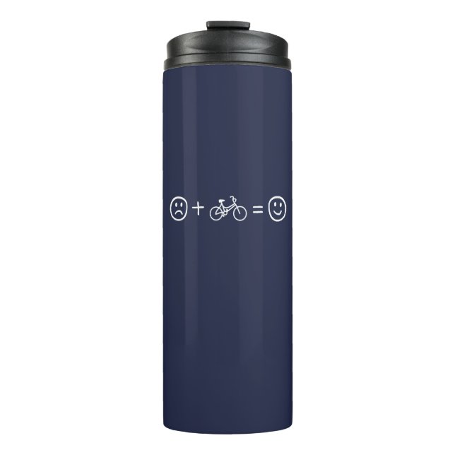Cycling Makes You Happy Thermal Tumbler (Front)