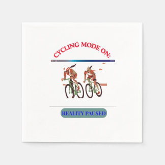 Cycling Mode ON: Reality Paused | Funny Cyclist Gr Napkins