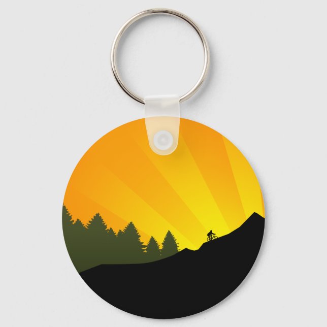 cycling : mountain rayz : keychain (Front)