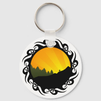 cycling : mountain rayz : keychain