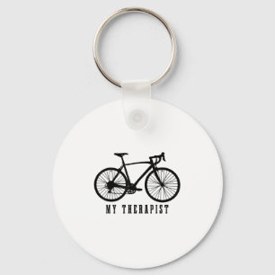 Cycling My Therast Funny Road Bike  Keychain