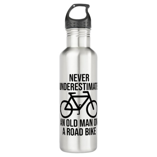 Cycling never understimate An old Man Stainless Steel Water Bottle