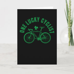 Cycling One Lucky Cyclist Saint Patrick's Day Him Card