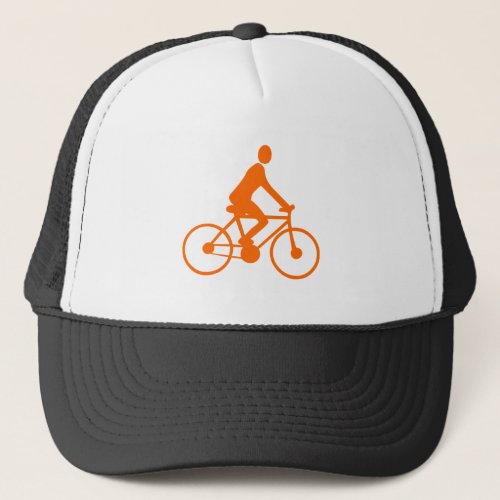 Cycling _ Orange Trucker Hat