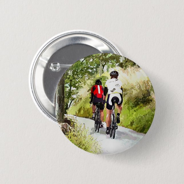 CYCLING PINBACK BUTTON (Front & Back)
