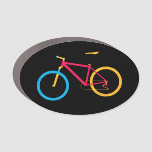 Cycling Popart for Cyclists and Bikers Car Magnet