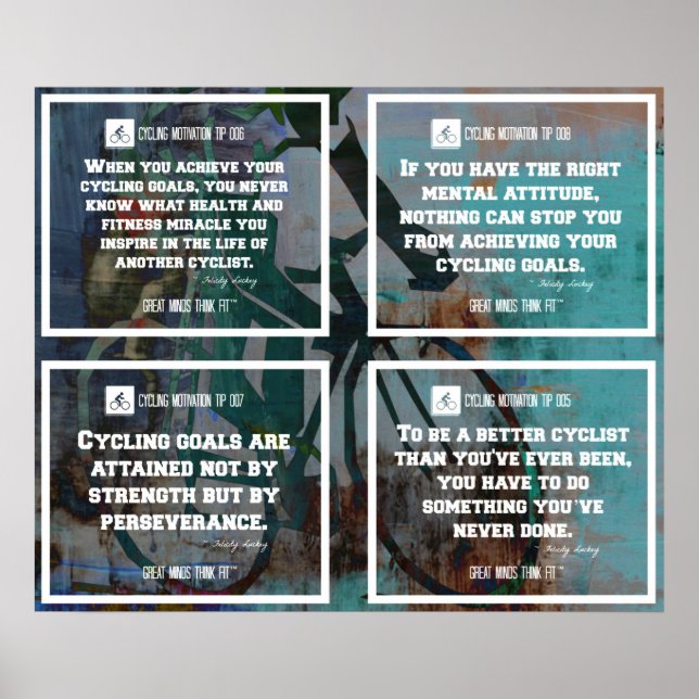 Cycling Poster Quotes Collage 5-8 (Front)