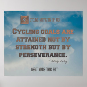 Cycling Poster with Blue Sky and Quote 007