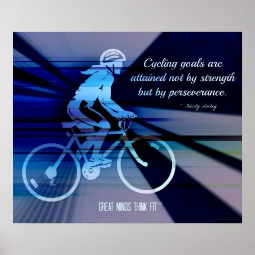 Cycling Poster with Quote for Perseverance